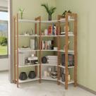 Estante para Livros Multiuso de Canto 1,85x1,33m Haia Yescasa