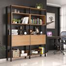 Estante para Sala de Estar - 144,5x183x32cm Marrom/Montana/Preto Estante para Sala de Estar - 144,5x183x32cm Marrom/Montana/Preto