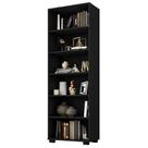 Estante Para Sala De Madeira Com 5 Prateleiras Cor Preto Estante Para Sala De Madeira Com 5 Prateleiras Cor Preto