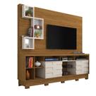 Estante para Sala Home Theater Bravo TV 65 Polegadas c/ Pés Naturale/ Off White - Bela Móveis