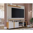 Estante para Sala Valência TV até 55 Polegadas c/ 2 Portas e 6 Nichos Off White/Nature - Permóbili
