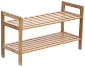 Estante para Sapatos Oceanstar de 2 Níveis em Bambu Marrom SR1309