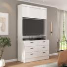 Estante para Tv 42 Polegadas 1 Porta 6 Gavetas Viena Espresso Móveis Estante para Tv 42 Polegadas 1 Porta 6 Gavetas Viena Espresso Móveis