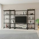Estante para TV até 50 Polegadas 187cmx285cm Estante 5 Prateleiras Estilo Industrial Active Yescasa Estante para TV até 50 Polegadas 187cmx285cm Estante 5 Prateleiras Estilo Industrial Active Yescasa