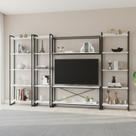 Estante para TV até 50 Polegadas 187cmx285cm Estante 5 Prateleiras Estilo Industrial Active Yescasa Estante para TV até 50 Polegadas 187cmx285cm Estante 5 Prateleiras Estilo Industrial Active Yescasa