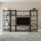 Estante para TV até 50 Polegadas 187cmx285cm Estante 5 Prateleiras Estilo Industrial Active Yescasa Estante para TV até 50 Polegadas 187cmx285cm Estante 5 Prateleiras Estilo Industrial Active Yescasa