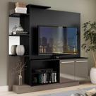 Estante para TV até 55" com Espelho Denver Multimóveis Preto/Lacca Fumê