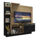 Estante para TV até 55" Multimóveis Denver FG2473 Rustic/Preta