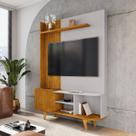 Estante para TV Até 55 Polegadas Colline 1 Porta Naturalle/Off White - Pnr Móveis Estante para TV Até 55 Polegadas Colline 1 Porta Naturalle/Off White - Pnr Móveis