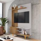 Estante para TV Até 55 Polegadas Corumbau 1 Porta Cinamomo/Off White - Móveis Bechara Estante para TV Até 55 Polegadas Corumbau 1 Porta Cinamomo/Off White - Móveis Bechara