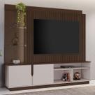 Estante para TV Até 60 Polegadas Amparo 2 Portas com Led Café/ Off Café - Jcm Móveis Estante para TV Até 60 Polegadas Amparo 2 Portas com Led Café/ Off Café - Jcm Móveis