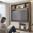 Estante Para TV até 60 Polegadas Franco Marrom Caemmun Estante Para TV até 60 Polegadas Franco Marrom Caemmun