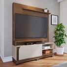 Estante para TV Até 65 Polegadas Boss 2 Portas Amêndoa/Off White 1500 - Pnr Móveis Estante para TV Até 65 Polegadas Boss 2 Portas Amêndoa/Off White 1500 - Pnr Móveis