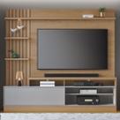 Estante para TV Até 65 Polegadas Maceió 1 Porta com Led Freijó/Cinza Fosco - Colibri Estante para TV Até 65 Polegadas Maceió 1 Porta com Led Freijó/Cinza Fosco - Colibri