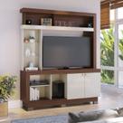 Estante para TV e Home Theater até 50 Polegadas 160,3cmx188cm 2 Portas Valença Marrom Nogueira Real/Off White Estante para TV e Home Theater até 50 Polegadas 160,3cmx188cm 2 Portas Valença Marrom Nogueira Real/Off White