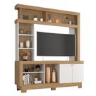 Estante para TV e Home Theater até 50 Polegadas 160cmx188cm 2 Portas 8 Nichos Nature Off White Mali