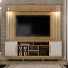 Estante para TV e Home Theater até 60 Polegadas com LED MDF 200cmx195cm Led 2 Portas Esparta Espresso Móveis
