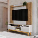 Estante para TV e Home Theater até 75 Polegadas 180cmx197cm Pés em Madeira Maciça Atalaia X