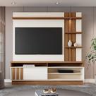 Estante para TV e Home Theater Ripado para TV até 55 Polegadas com LED 180cmx184cm Led Mariana