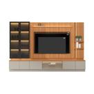Estante para TV Modular com Cristaleira LED 335x220cm para TV até 75 Polegadas Magnum Estante para TV Modular com Cristaleira LED 335x220cm para TV até 75 Polegadas Magnum