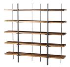 Estante Partition cor Rustic Brown com Estrutura em Aço Grafite 200m - 46388