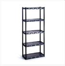 Estante Plástica Modular Com 5 Prateleiras preta