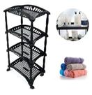 Estante Plastica Modular Multiuso 4 Prateleiras Com Rodinha