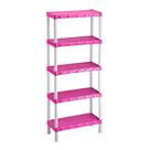 Estante Plástica Organizadora Rosa Com 5 Prateleiras Estante Plástica Organizadora Rosa Com 5 Prateleiras