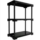 Estante Plástica Poly com 3 Prateleiras Preto 70x35x86cm - 10111138000 - I'M IN HOME