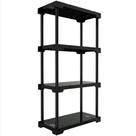 Estante Plástica Poly com 4 Prateleiras Preto 70x35x127cm - 10111138010 - I'M IN HOME