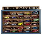 Estante Porta Carrinhos Suporte Parede Escala 1:64 em Mdf para Colecionador Display para Hor Wheels COR:PRETO TRAMAESCR
