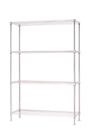 Estante Prateleira Aço Cromado 4 andares 120 cm x 89 cm x 34 cm 120 Kg Organizer Pratic Casa EAN 7896278190122 Caix Rosa