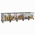 Estante Prateleira Aramada 5 Nichos Horizontal Preto para Livros Brinquedos Quarto Infantil Estante Prateleira Aramada 5 Nichos Horizontal Preto para Livros Brinquedos Quarto Infantil
