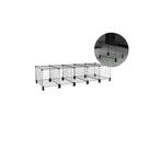 Estante Prateleira Aramado 5 Nichos Horizontal 40cm Profundidade Preto para Livros Brinquedos