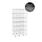 Estante Prateleira Expositor Aramado 18 Nichos Vertical 40cm Profundidade Organizador Roupas Branco