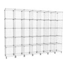 Estante Prateleira Expositor Aramado 35 Nichos Horizontal Organizador de Roupas Loja Branco Estante Prateleira Expositor Aramado 35 Nichos Horizontal Organizador de Roupas Loja Branco