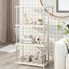 Estante Prateleira Modular Multiuso 4 Andares Metal e Branco Estante Prateleira Modular Multiuso 4 Andares Metal e Branco