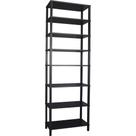 Estante Preta 8 Prateleiras Pretas Evolukit 72x26x221