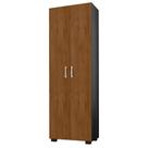 Estante Preto De Madeira Sala 5 Prateleiras E Portas Freijó