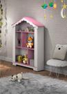 Estante Princesa com nichos e prateleiras Branco/Rosa - Vitamov