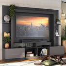 Estante Rack com Painel e Suporte para TV até 65 Polegadas