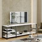 Estante Rack Industrial Brooklin 115 TV 40 Polegadas Branco