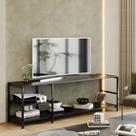 Estante Rack Industrial Brooklin 115 TV 40 Polegadas Preto