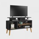 Estante Rack Retrô Preto Pés Palito