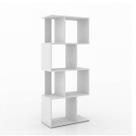 Estante Retrô 4 Nichos Horizontal e Vertical - Branco