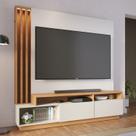 Estante Ripado Home Theater com Led Para TV até 65 Polegadas 2 Portas Humaitá Colibri