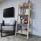 Estante Roupas Multiuso Moderna Organizar de 4 Tabuas Madeira Natural