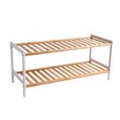 Estante Sapateira Organizador de Calçados Bambu 2 Andares Decoração Casa Estante Sapateira Organizador de Calçados Bambu 2 Andares Decoração Casa