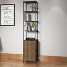 Estante steel quadra 01 porta mdp vermont estrutura preto fosco - artesano