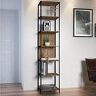 Estante steel quadra 07 prateleiras mdp vermont preto fosco 45cm - artesano